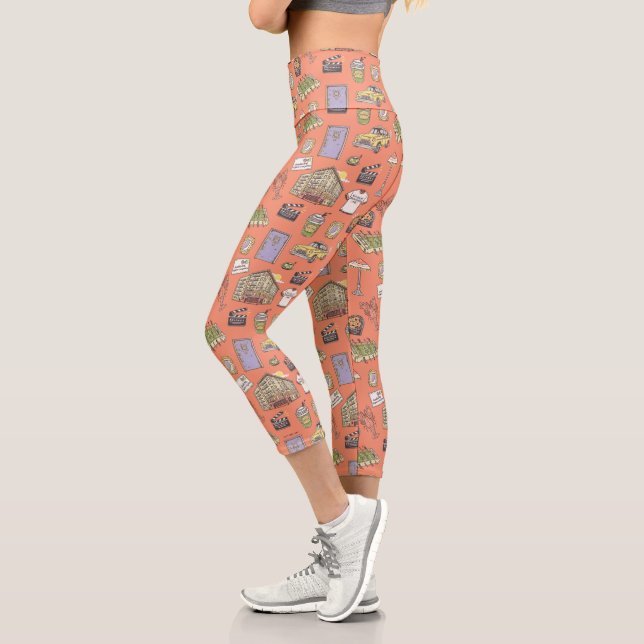FRIENDS™ Colourful Icons Pattern Capri Leggings (Left)