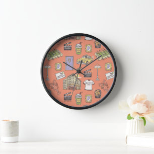 FRIENDS™ Colourful Icons Pattern Clock
