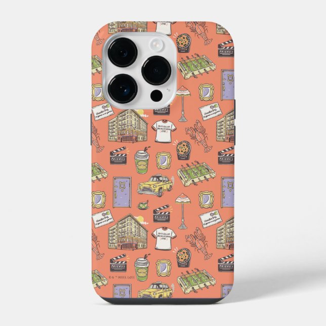 FRIENDS™ Colourful Icons Pattern iPhone Case (Back)