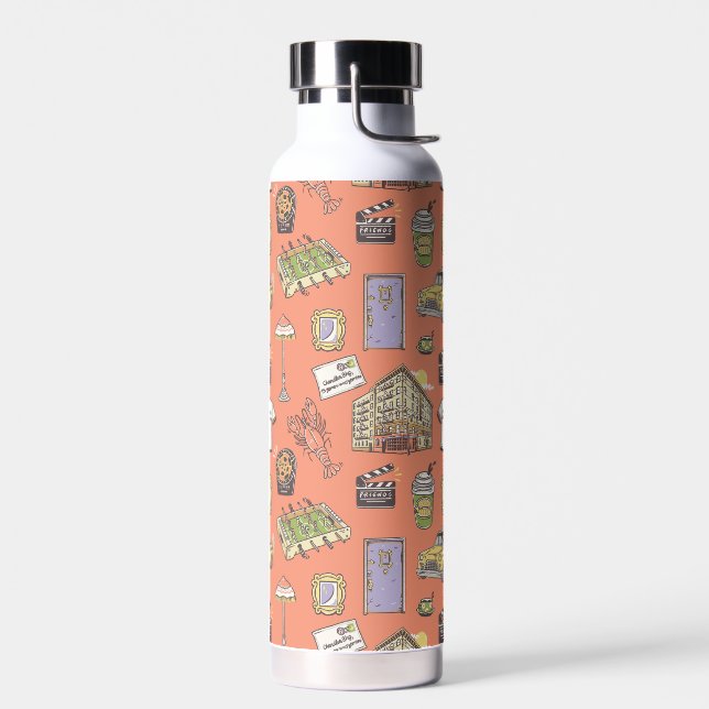 FRIENDS™ Colourful Icons Pattern Water Bottle (Left)