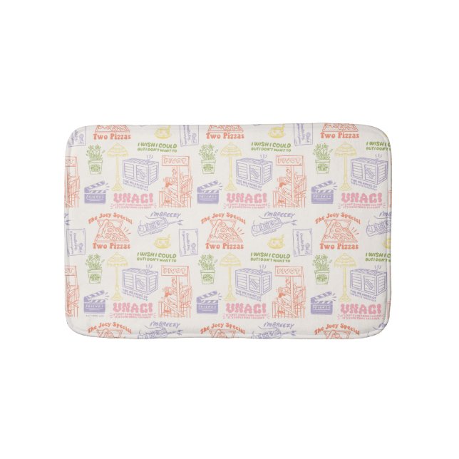 FRIENDS™ Colourful Quotes Pattern Bath Mat (Front)