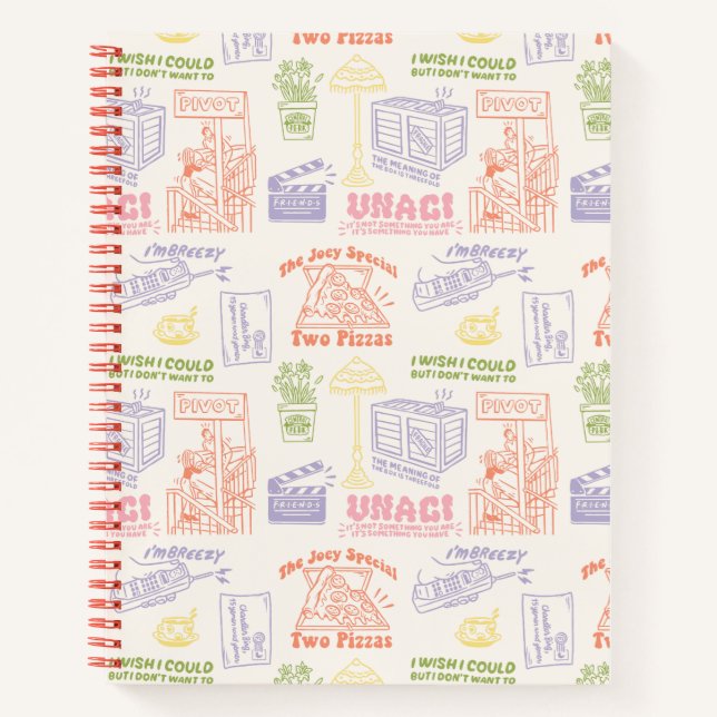 FRIENDS™ Colourful Quotes Pattern Notebook (Front)