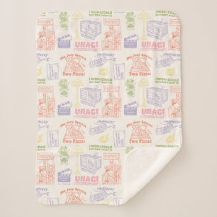 FRIENDS™ Colourful Quotes Pattern Sherpa Blanket