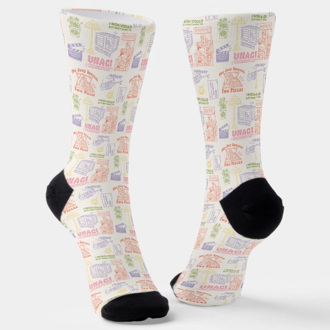 FRIENDS™ Colourful Quotes Pattern Socks (Angled)