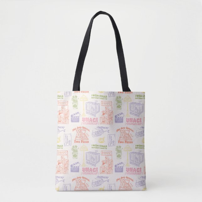 FRIENDS™ Colourful Quotes Pattern Tote Bag (Front)