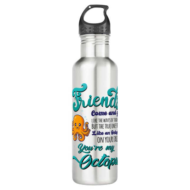 Friends Come and Go Like The Waves Of The Ocean 710 Ml Water Bottle (Front)