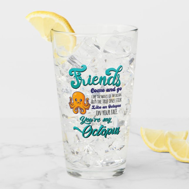 Friends Come and Go Like The Waves Of The Ocean Glass (Front Ice)