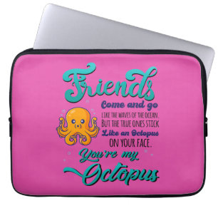 Friends Come and Go Like The Waves Of The Ocean Laptop Sleeve