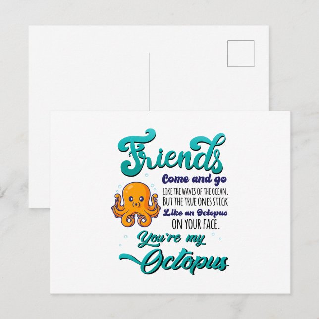 Friends Come and Go Like The Waves Of The Ocean Postcard (Front/Back)
