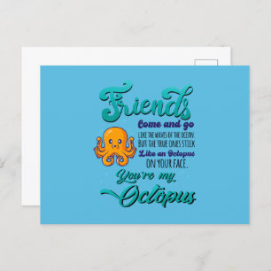 Friends Come and Go Like The Waves Of The Ocean Postcard