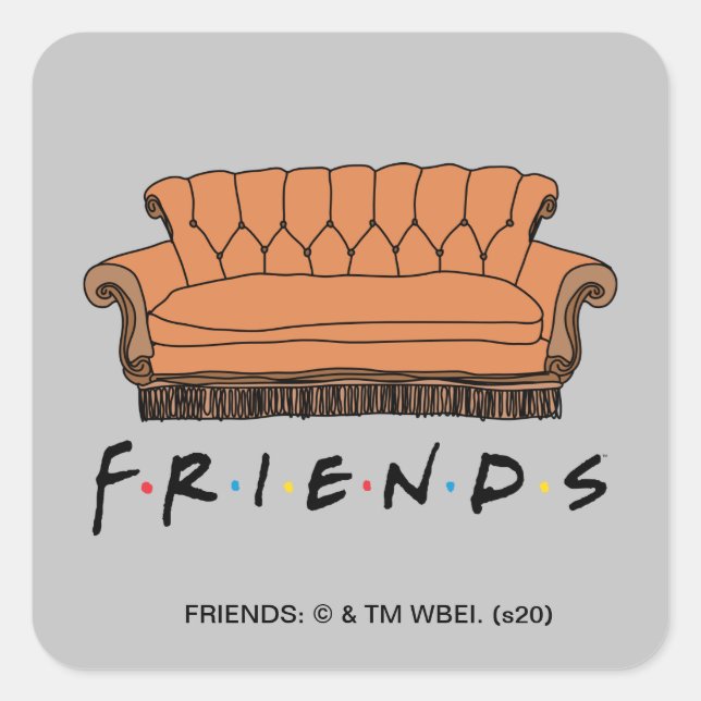 FRIENDS™ Couch Square Sticker (Front)