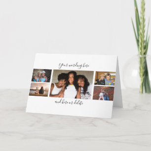 Friends custom 7 photo collage with script card