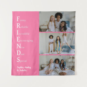FRIENDS Custom Photo Pink Tapestry