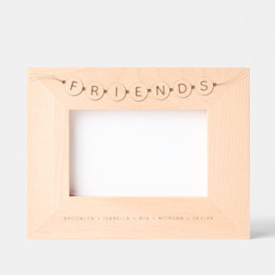 Friends cute fun friendship bracelet custom names etched frames