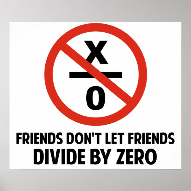 Friends Don't Divide by Zero Poster (Front)