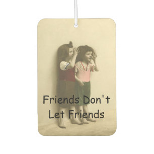 Friends Don't Let Friends Do Silly Things Alone Car Air Freshener