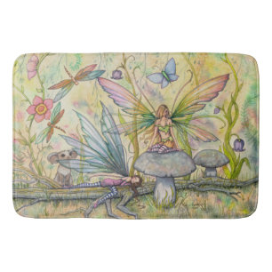 Friends Fairy Fantasy Art Illustration Bath Mat