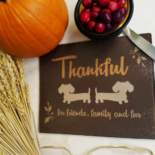 Friends Family & Fur Wiener Dog Cutting Board