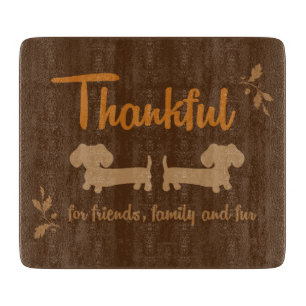 Friends Family & Fur Wiener Dog Cutting Board