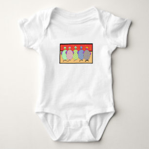 FRIENDS FIVE CHICKS BABY BODYSUIT