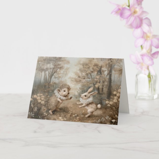 Friends - Folded Greeting Card (Orchid)