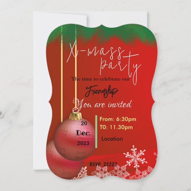 Friends for Christmas Invitation (Front)