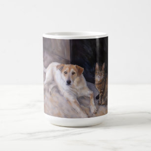 Friends For Life Dog And Cat Mug