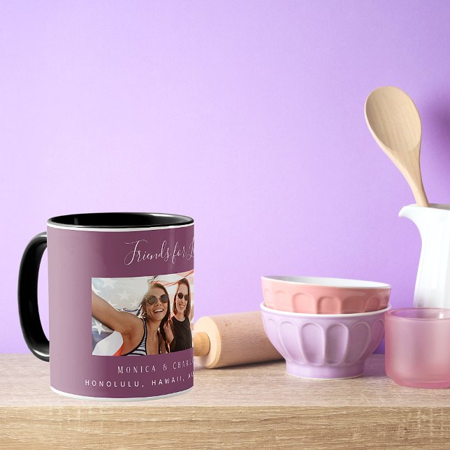 Friends for life photo names purple  mug (Creator Uploaded)