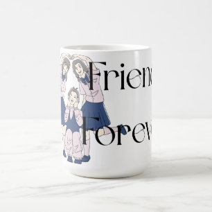 'Friends Forever' Anime-Style Classic Mug