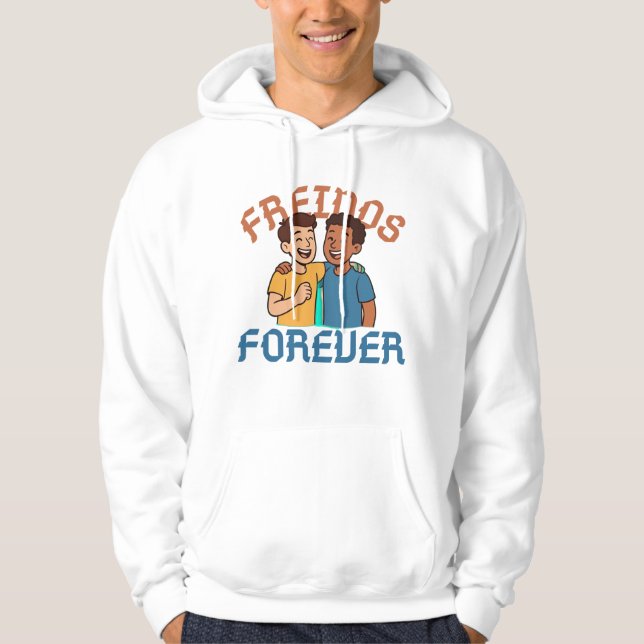 Friends Forever – Cartoon Design Hoodie (Front)