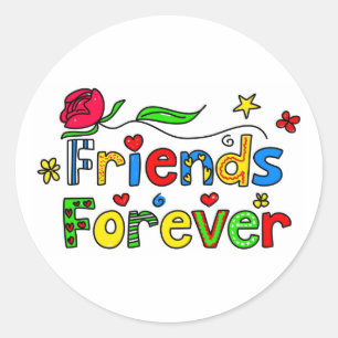 Friends Forever Classic Round Sticker