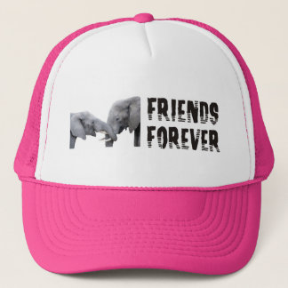 Friends Forever Elephants hugging / kissing Trucker Hat