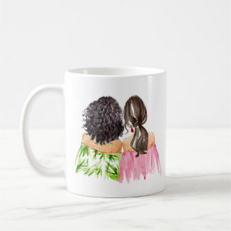 Friends Forever Gift Mug Black hair and Brunette