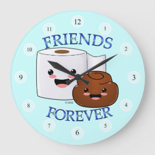 Friends Forever Happy Poo and TP Clock