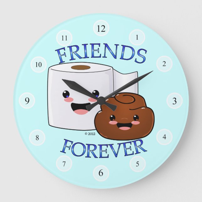 Friends Forever Happy Poo and TP Clock (Front)