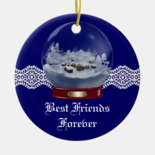 Friends Forever Heart Christmas Ornament