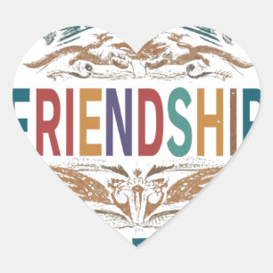 Friends forever heart sticker