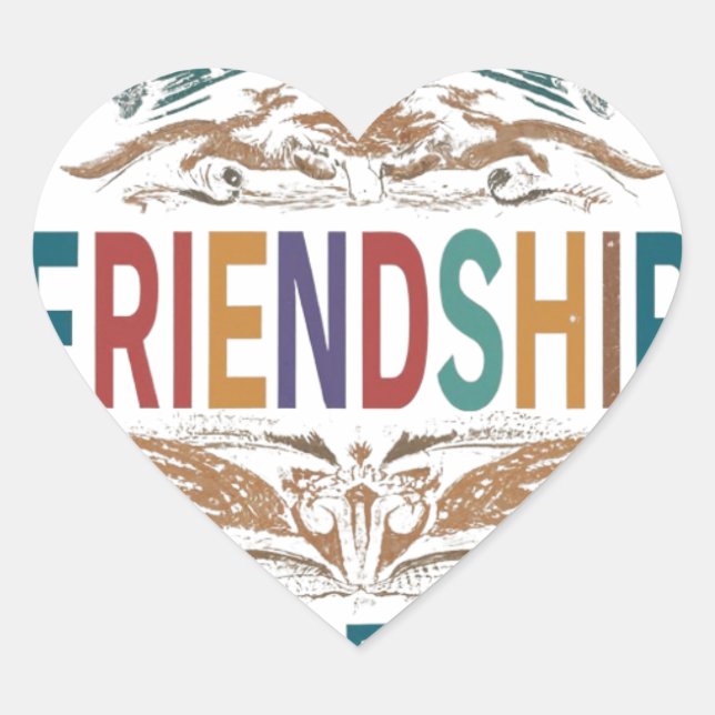 Friends forever  heart sticker (Front)