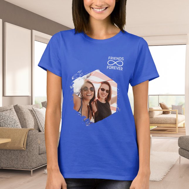 Friends forever infinity photo names royal blue T-Shirt (Creator Uploaded)