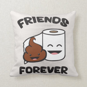 Friends Forever - Poop and Toilet Paper Roll Cushion