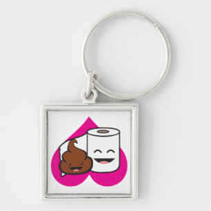 Friends Forever - Poop and Toilet Paper Roll Key Ring