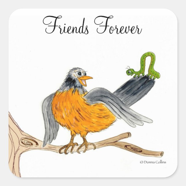 Friends Forever Robin sticker (Front)