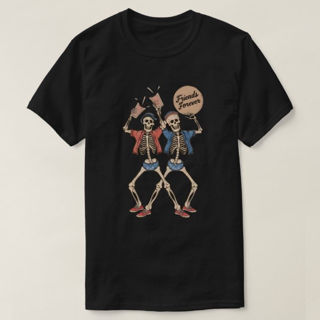Friends Forever - Skeleton Dance in Hawaii T-Shirt (Design Front)
