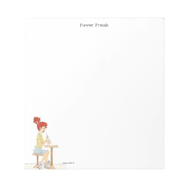 Friends Forever Soda Girl Notepad (Front)