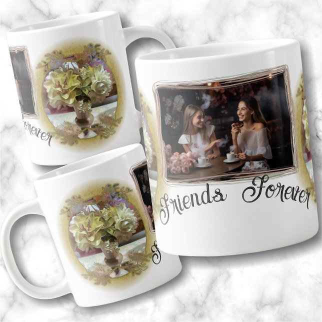 Friends Forever Spring Flowers PCM1 Large Coffee Mug (Creator Uploaded)