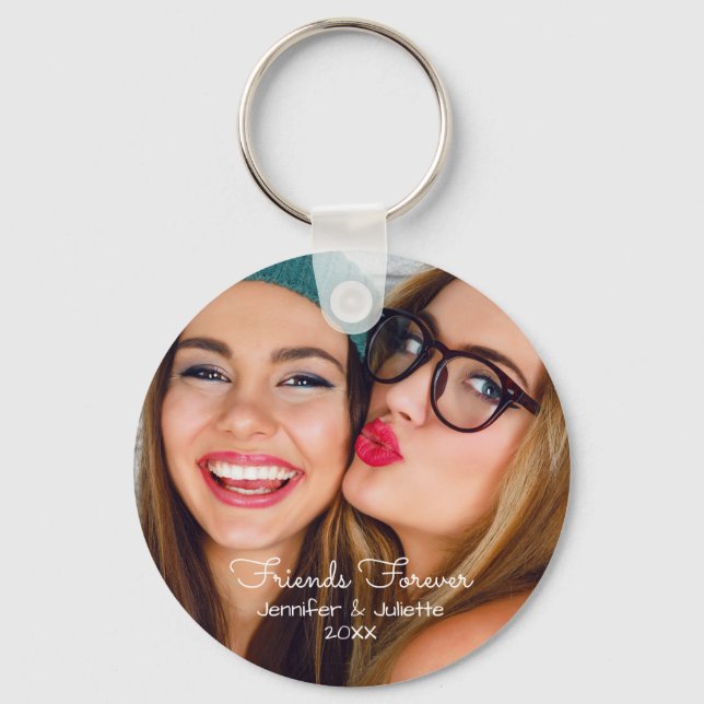Friends forever | upload photo add names and date key ring (Front)