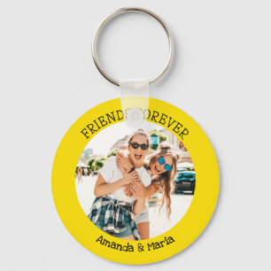 Friends forever   upload photo and names yellow key ring