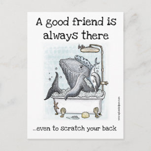 Friends Forever with a funny whale card