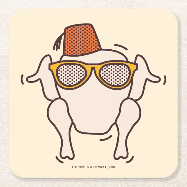 FRIENDS™ | Friendsgiving Square Paper Coaster (Front)