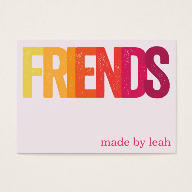 "Friends" Friendship Bracelet Card (Front)